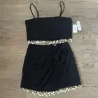 Jason Wu Pearl Fringe Linen Blend Crop Top + Skirt Set - Size 6 - NWT