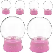 iplusmile 6pcs Clear Plastic Water Globe with Screw Off Cap Fillable DIY Snow Globes for Christmas Home Decoration for Creating Custom Snow Scenes and Unique