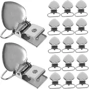 minkissy Clothes Strap Clips 30pcs Heart Shaped Metal Duckbill Clip Teething Bed Sheet Holder
