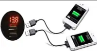 在飛比找Yahoo!奇摩拍賣優惠-光速改裝部品 雙USB 電壓表 12v 24v  三星 ht