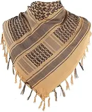 [DAITET] 100% Cotton Military Shemagh Tactical Desert Scarf,Keffiyeh Scarf Wrap for Men and Women