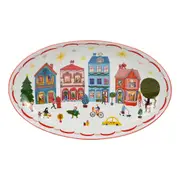 Porto Night Before Porcelain Oval Serving Platter Kitchen Decor 32cm Pink