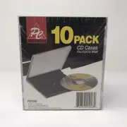 Vintage PC Accessories 10 PACK CASES for CD/CD-ROM Factory Sealed #P21048