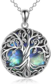 Tree of Life Necklace Sterling Silver Celtic Family Tree Pendant for Women Tree