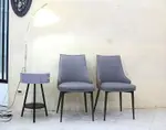 【歐風別館】金鼎雙色皮面黑鐵腳餐椅