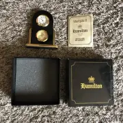 Joe Camel Hamilton Marquis II Black & Gold Shelf Mantel Clock New MINT RARE A3.4