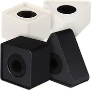 CORHAD 1 Set Durable Abs Microphone Logo Flag Stations Triangular Mic Interview Cube with Blank Surfaces for Custom Portable and Easy to Install for Outdoor Use