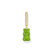 Buy Single hoop earring medium sized with green goldbear by Thomas Sabo online - THOMAS SABO Australia
