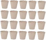 CIYODO 40pcs Cultivation Cup Herb Starter Pots Bulk Pots Nursery Starters Pots Peat Pots Succulent Planter Nursery Pots Peat Moss Cups Pots for Plants Plant Nursery Cup Pulp Cup