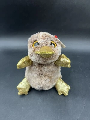 New TY Beanie Boos 6" Perry the Brown Platypus Plush Gold Beak Feet Tags