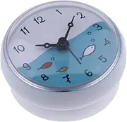 Baoblaze Bathroom Silicone Wall Suction Clock Waterproof - White, 75x35mm