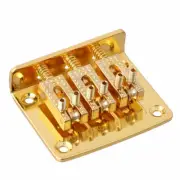 3-String Top Loading Hard-tail Roller Saddle Bridge for Cigar Box Guitars Gold