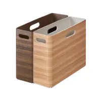 在飛比找momo購物網優惠-【KING JIM】KIINI 木質風格折疊收納箱 A4