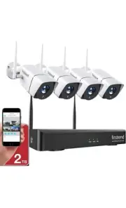 1080P Wireless Security Camera System, Firstrend 8CH Wireless DVR System with 4