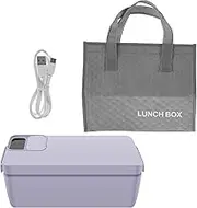 Portable Heated Food Warmer With Insulated Bag - Leakproof Electric Box for Car, Office, Outdoor (Violet)