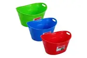 3x Boxsweden 30L Party Tub w Handles Ice Bucket Drinks Container Storage Asst.
