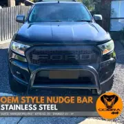 OEM Style Black Stainless Steel Nudge Bar suits Ranger PX1 PX2 BT50 2012 Everest