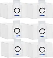 6Pieces Vacuum Cleaner Bags for Ecovacs Deebot X1 Omni, X1 Plus, T10 Omni, T10 Plus, T20 Omni, X & T Series Large 3.3L Capacity Dust Bags Replacement