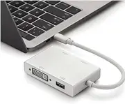 8ware 4-in-1 Hub USB C to HDMI DVI VGA Adapter