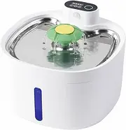 AILEWAY Battery Operated Cat Water Fountain, Cordless Cat Water Fountain Stainless Steel ABS 88Oz 2.6L Automatic Wireless Pet Drinking Fountains Rechargeable Dog Dispenser with Motion Sensor