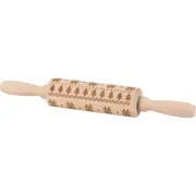 Embossed Christmas Rolling Pin, NEW with tags