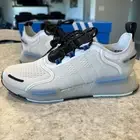 Size 9.5 - adidas NMD_V3 Crystal White Blue Rush Running Shoes | GX2086