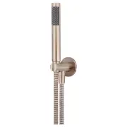 Round Hand Shower on Fixed Bracket, Champagne