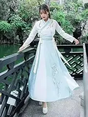 [AJOHBM] Chinese Hanfu Female Fairy Costume Ming Tang Han Women Style Girl Embroidery Sarong Daily Collar Suit Set