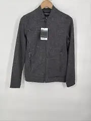 Fossa Apparel Womens Morpheus Knit Jacket XS Charcoal Gray Pockets Athleisure