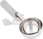 4 Oz Portion Scoop Ice Cream Disher with Trigger Release, Stainless Steel Cookie
