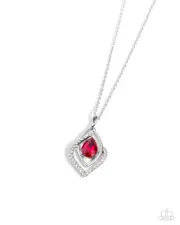 Paparazzi Dauntless Demure Red Necklace NWT