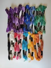 Embroidery Thread Lot Of 31 Six-Strand Skeins By DEGIGNS For Needle~100% Cotton