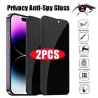 For iPhone 14 13 12 11 Pro Max Anti-Spy Protector Glass Screen Privacy Tempered