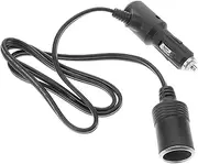 PENIKOKO 12v/24v Cigarette Lighter Extension Cord 1m Dual Sockets Easy Install for Car Truck
