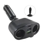 Car Charger Dual USB Power Adapter 12V/24V Socket°rotation Accessories