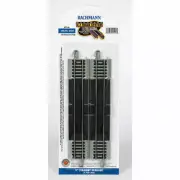 Bachmann 44528 HO 9" Straight Re-Railer E-Z Track (2) Nickel-Silver Grey-Bed