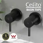 Cefito Bathroom Tap Shower Twin Tap Faucet Basin Sink Bath Swivel Black
