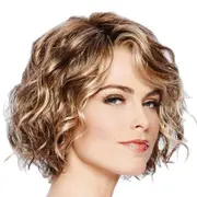 Curly Synthetic Wigs For Women Women Stylish Curly Wig & Bangs Women Styling Hair Piece One size