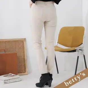 【betty’s 貝蒂思】素色顯瘦直筒長褲(卡其色)