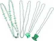 BRIGHTFUFU Patrick's Day Bead Necklace Irish Festival Chain for Adults Boys and Girls