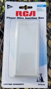 RCA Phone Wire Junction Box - TP039 - Vintage 1998 - NEW IN PACKAGE - Ivory