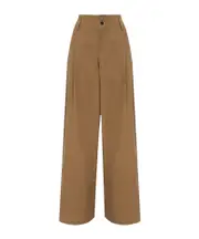 Chloé Front-Zipped Belt-Looped Trousers FR38 Brown