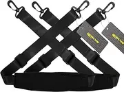 RICHEN Replacement Shoulder Strap Adjustable Luggage/Laptop/Camera Bag Strap with Swivel Hook,Pack of 2,Black