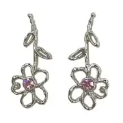 Hollow Metal Flower Dangle Earrings Studs Earring Flower Drop Earring