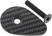 yuksok Headset Top Cap,Carbon Fiber Bike Headset Top Cover Fashion Lightweight Easy to Install Replacement Bike Stem Cap for Cycling, with Steel Screw