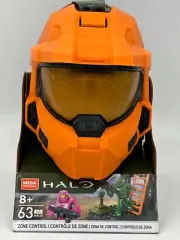 Mega Construx Halo Zone Control Orange Spartan Helmet 63 Piece Figure Set