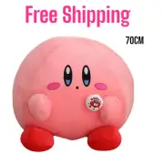 New Giant Badge Star Kirby Plush Doll Big Soft Cartoon Pillow Anime Stuffed Toy
