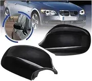 Car Rearview Mirror Cap Mirror Cover Replacement 1 Pair Rearview Mirror Case Fit for BMW E90 E91 2009 2010 2011 2012 Left Right Side Rearview Mirror Covers (Color : Gloss Black)