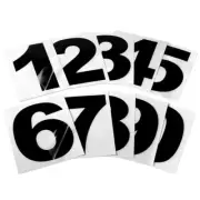 Black Vinyl Numbers 6 Inch, 0-9 | Weatherproof Mailbox Single Set Arial Black