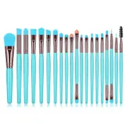 Catzon 20Pcs Makeup Brush Set Fluorescence SeriesEye Shadow Brush-Blue